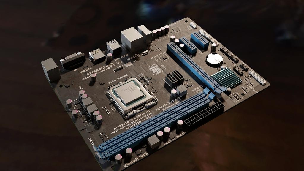 Close-up of a computer processor chip