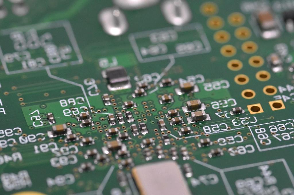 Close-up of a modern computer processor chip